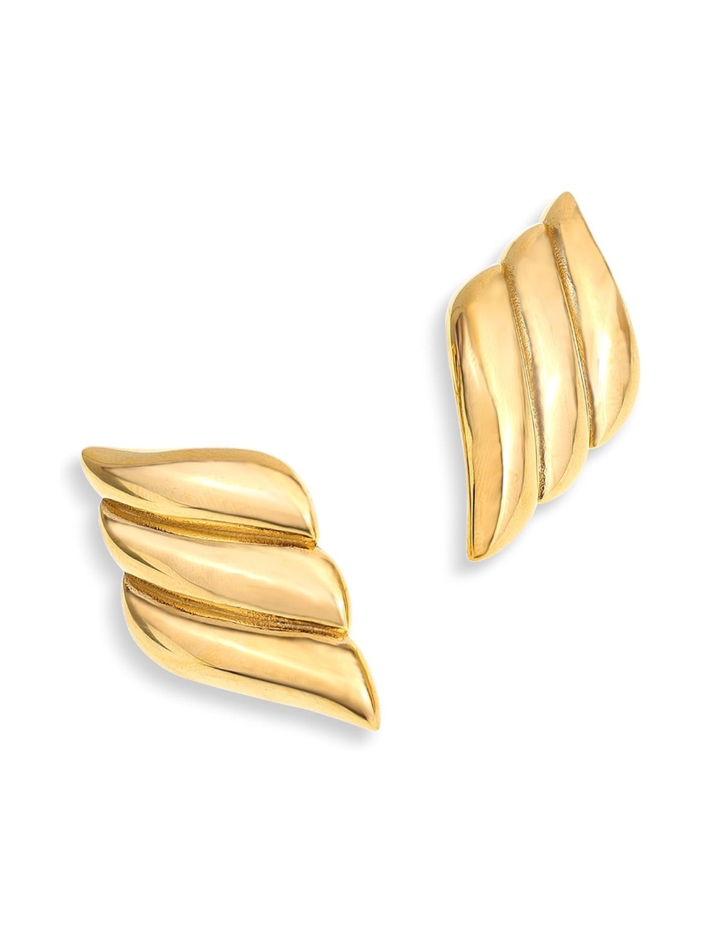 Gold Wings Stud Earrings